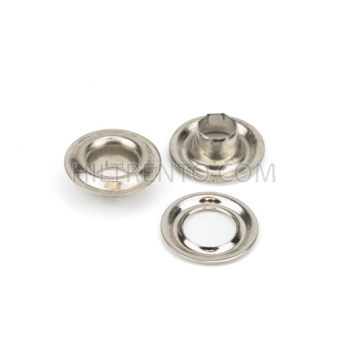 Ojales metálicos 8 mm latón níquel, para lonas...