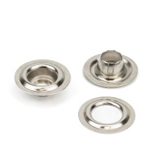 Ojales metálicos 10 mm latón níquel, para lonas y toldos,...