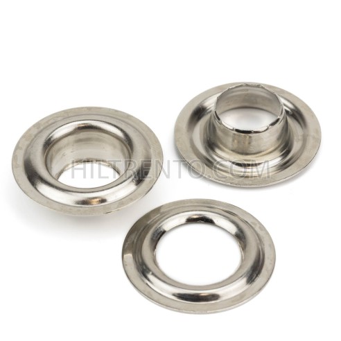 Ojales metálicos 16 mm latón níquel, para lonas...