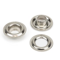 Ojales metálicos 12 mm latón níquel, para lonas y toldos,...