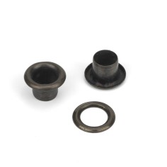 Ojete metálico 5.1 mm latón oro viejo, ref. 5055  - Caja...