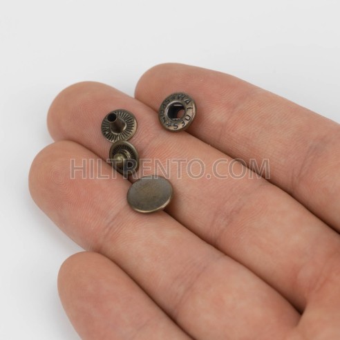 Mini broche presión Olimpia 200 Latón oro viejo...