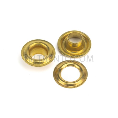 Ojales metálicos 8 mm latón dorado, para lonas...