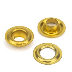 Ojales metálicos 12 mm latón dorado, para lonas y toldos,...