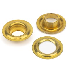 Ojales metálicos 16 mm latón oro dorado, para lonas y...