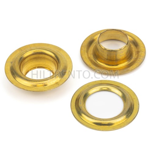 Ojales metálicos 16 mm latón oro dorado, para...