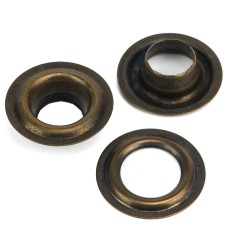 Ojales metálicos 16 mm latón oro viejo, para lonas y...