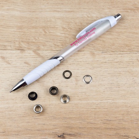 Ojete metálico 5.1 mm latón oro viejo, ref. 5055  - Caja 2000 uds + arandelas