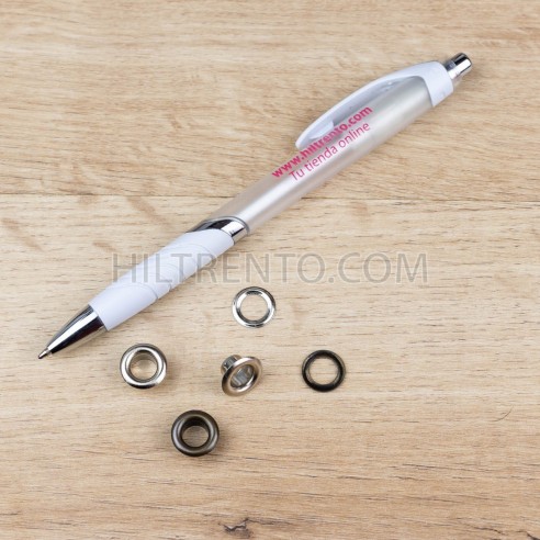 Ojete metálico 6.5 mm latón níquel, ref. 6760 -...