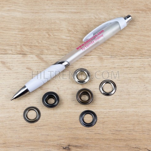 Ojales metálicos 8 mm latón dorado, para lonas...