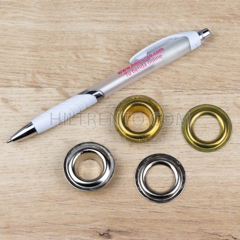 Ojales metálicos 16 mm latón oro dorado, para...