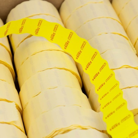 Etiquetas personalizadas 26x16 cm, adhesivo permanente - Caja 40 rollos