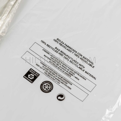 Bolsa reciclada transparente seguridad...