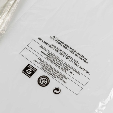 Bolsa reciclada transparente seguridad perforada 40x60 - Pack 100 uds