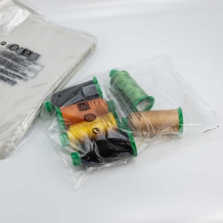 Bolsa reciclada transparente seguridad perforada 40x60 - Pack 100 uds