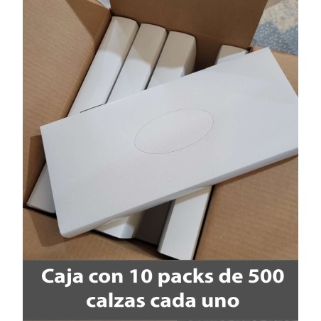 10 cajas de 500 Calzas desechables bolsas para probar zapatos, con dispensador