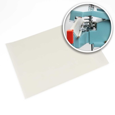 Rollo tela teflón blanco de recambio máquina selladora de bolsas de pedal 450 mm