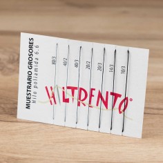 Muestrario físico de grosores hilo Hiltrento poliamida 6.6