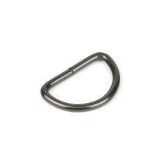 Anilla en D Piquete 20 mm negro pavonado