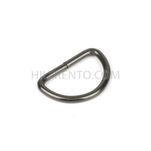 Anilla en D Piquete 20 mm negro pavonado