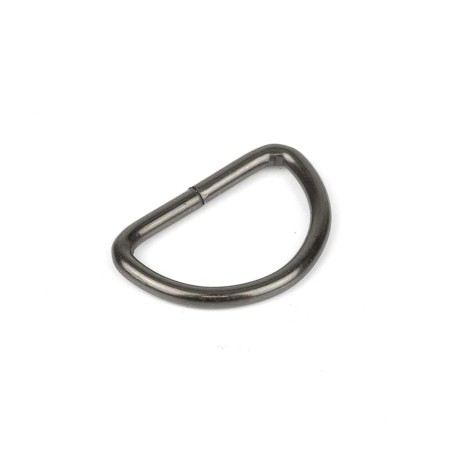 Anilla en D Piquete 20 mm negro pavonado