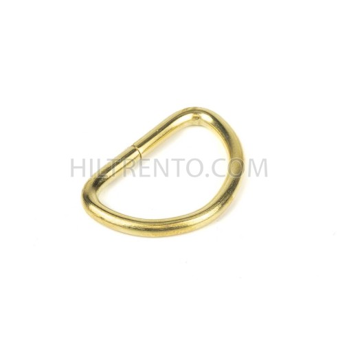 Anilla en D Piquete 20 mm oro