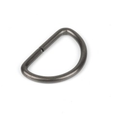 Anilla en D Piquete 25 mm negro pavonado