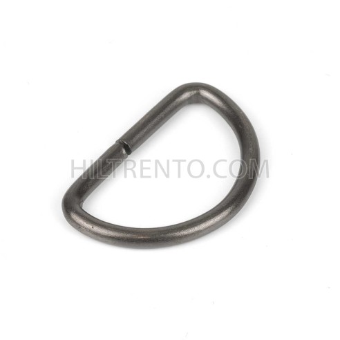 Anilla en D Piquete 25 mm negro pavonado