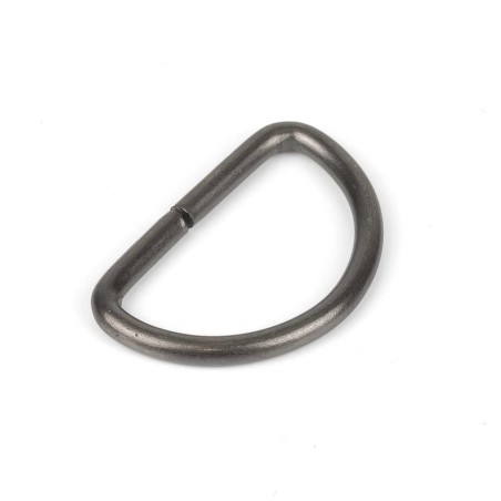 Anilla en D Piquete 25 mm negro pavonado