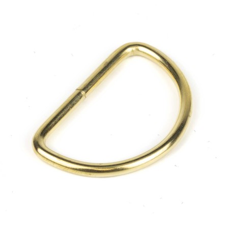 Anilla en D Piquete 30 mm oro