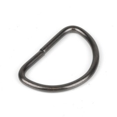 Anilla en D Piquete 30 mm negro pavonado