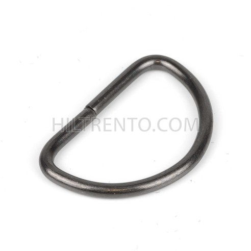 Anilla en D Piquete 30 mm negro pavonado