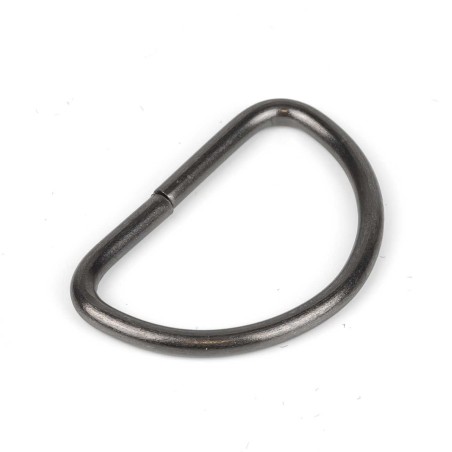 Anilla en D Piquete 30 mm negro pavonado