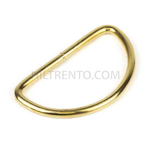Anilla en D Piquete 40 mm oro