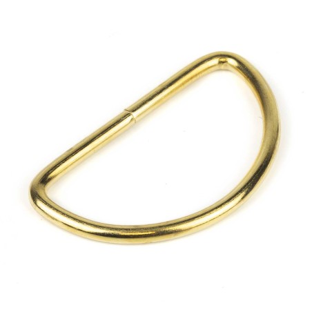 Anilla en D Piquete 40 mm oro