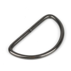 Anilla en D Piquete 40 mm negro pavonado