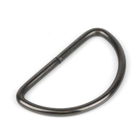 Anilla en D Piquete 40 mm negro pavonado