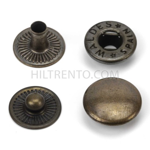 Broche presión Olimpia 500 Latón oro viejo -...