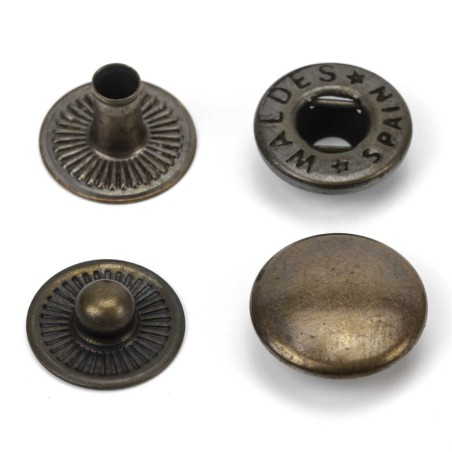 Broche presión Olimpia 500 Latón oro viejo - Caja 1000 uds