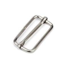 Hebilla corredera metálica ajustable 30 mm plateada, para...