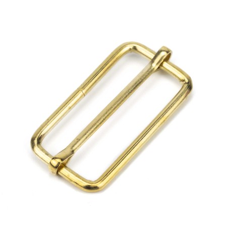 Hebilla corredera metálica ajustable 40 mm oro, para bolsos y bandoleras