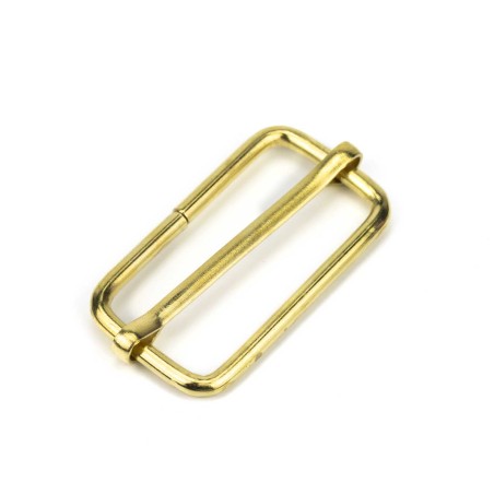 Hebilla corredera metálica ajustable 30 mm oro, para bolsos y bandoleras