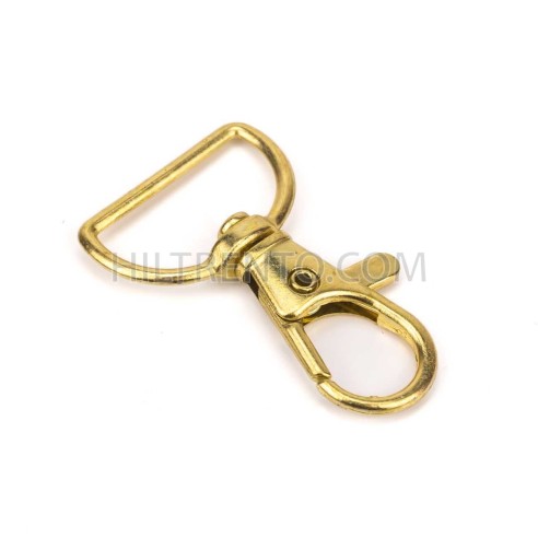 Mosquetón metálico giratorio 20 mm oro, para...