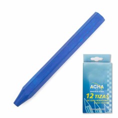 Tizas cera hexagonal 12 mm azul