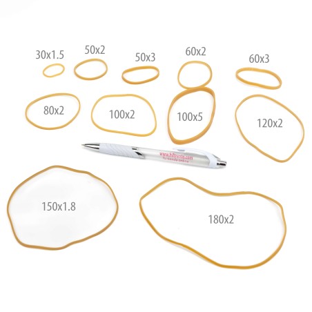 Goma elástica banda caucho natural 50x2mm - 1 Kg