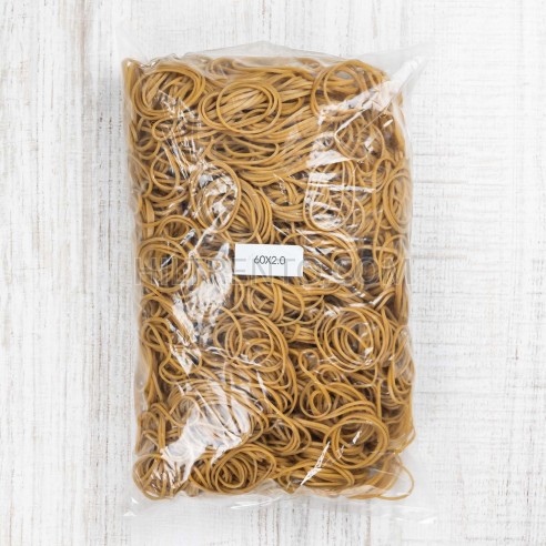 Goma elástica banda caucho natural 60x2mm - 1 Kg