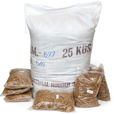 Saco 25 kg Goma elástica banda caucho natural 60x3mm