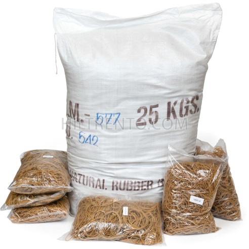 Saco 25 kg Goma elástica banda caucho natural...