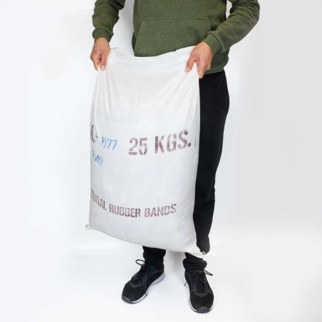 Saco 25 kg Goma elástica banda caucho natural 150x2mm