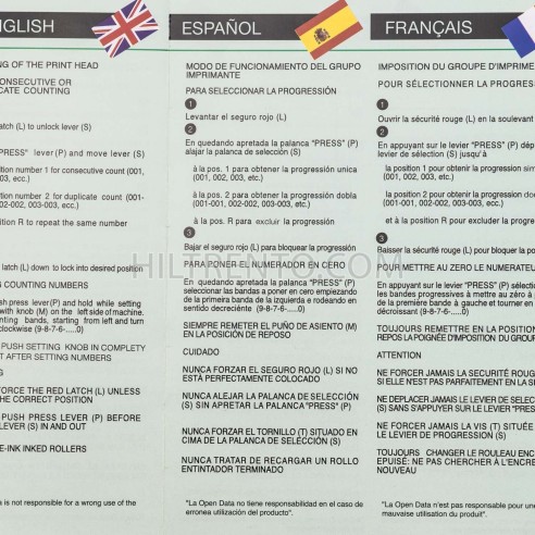 Etiquetadora manual números consecutivos OPEN...